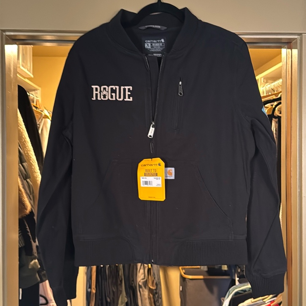 L womens black Carhartt jacket with Rogue patch!